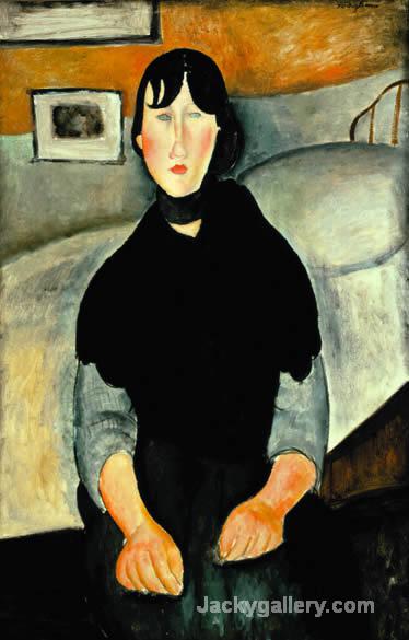 Young Woman of the People by Amedeo Modigliani paintings reproduction